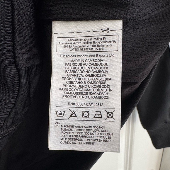 New Adidas Originals Black 3-Stripe Trefoil Track Jacket Zip Front Running Small - Picture 3 of 6